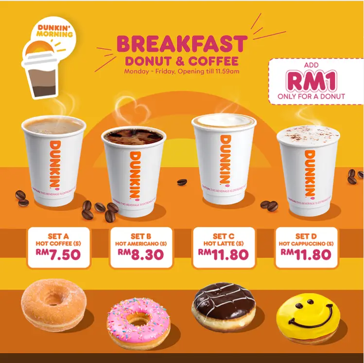 Dunkin’ Donuts Menu  