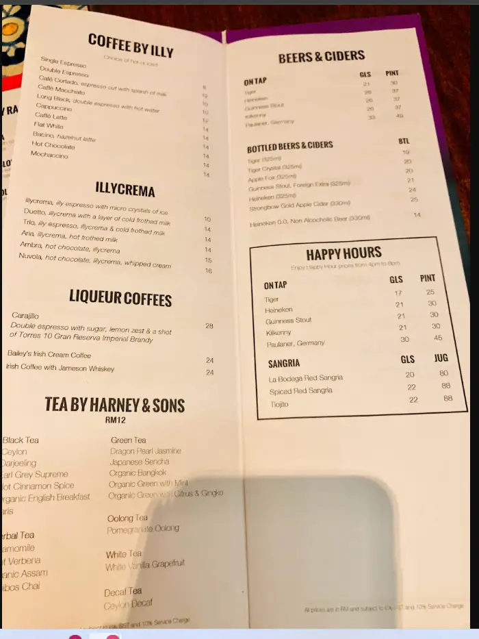 La Bodega Menu