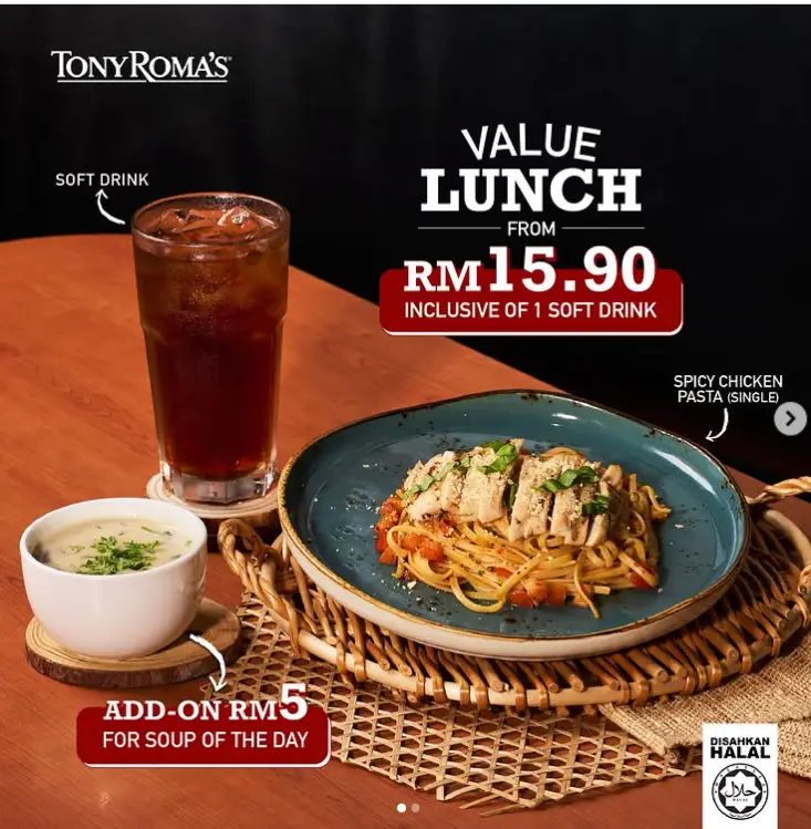 Tony Roma’s Menu Malaysia